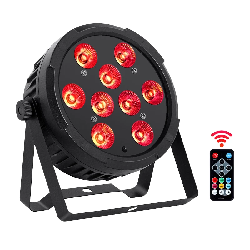 80W 9PCS*4W RGBW LED Par Light With DMX512 Sound Control For Night Club Dj Disco Stage Event