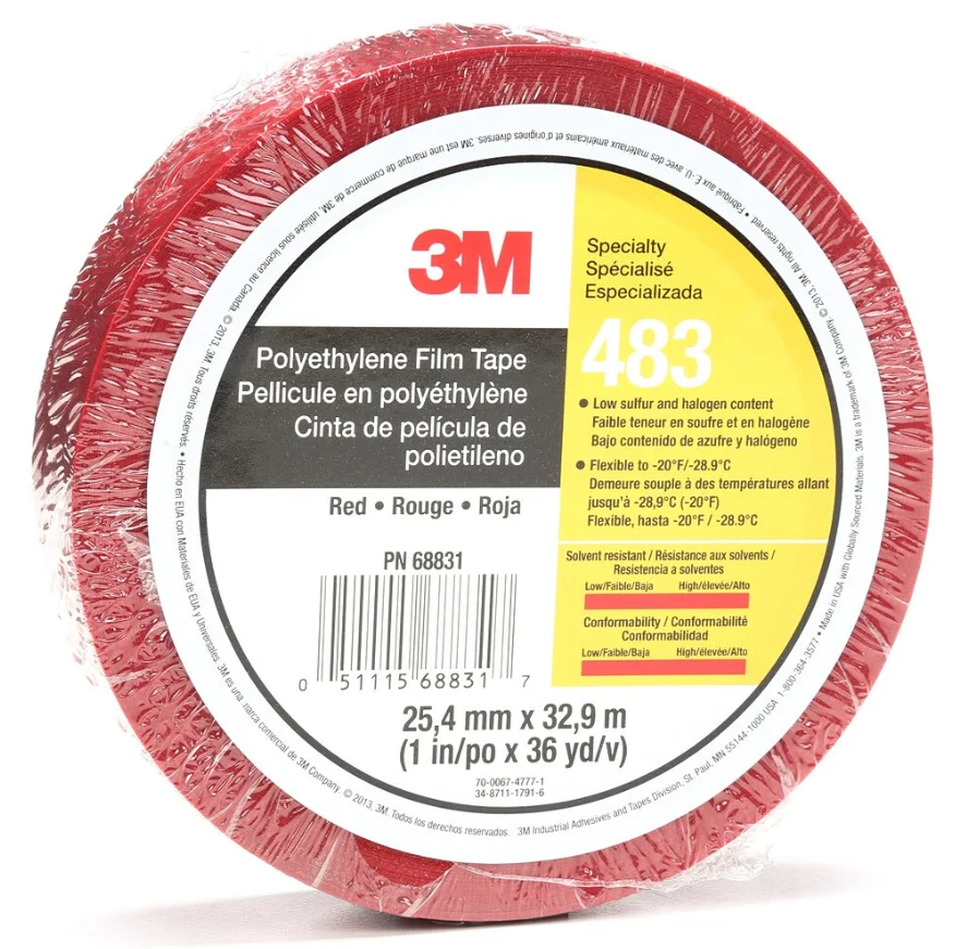 free sample pe film tape 3M480 3M483 Adhesive Polyethylene film Tape 3M pe packing tape For General Sealing