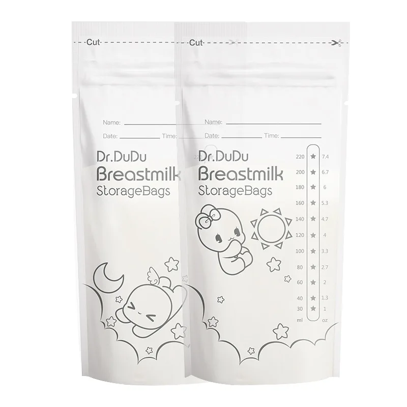 Custom source factory price 220 ml breast milk bag