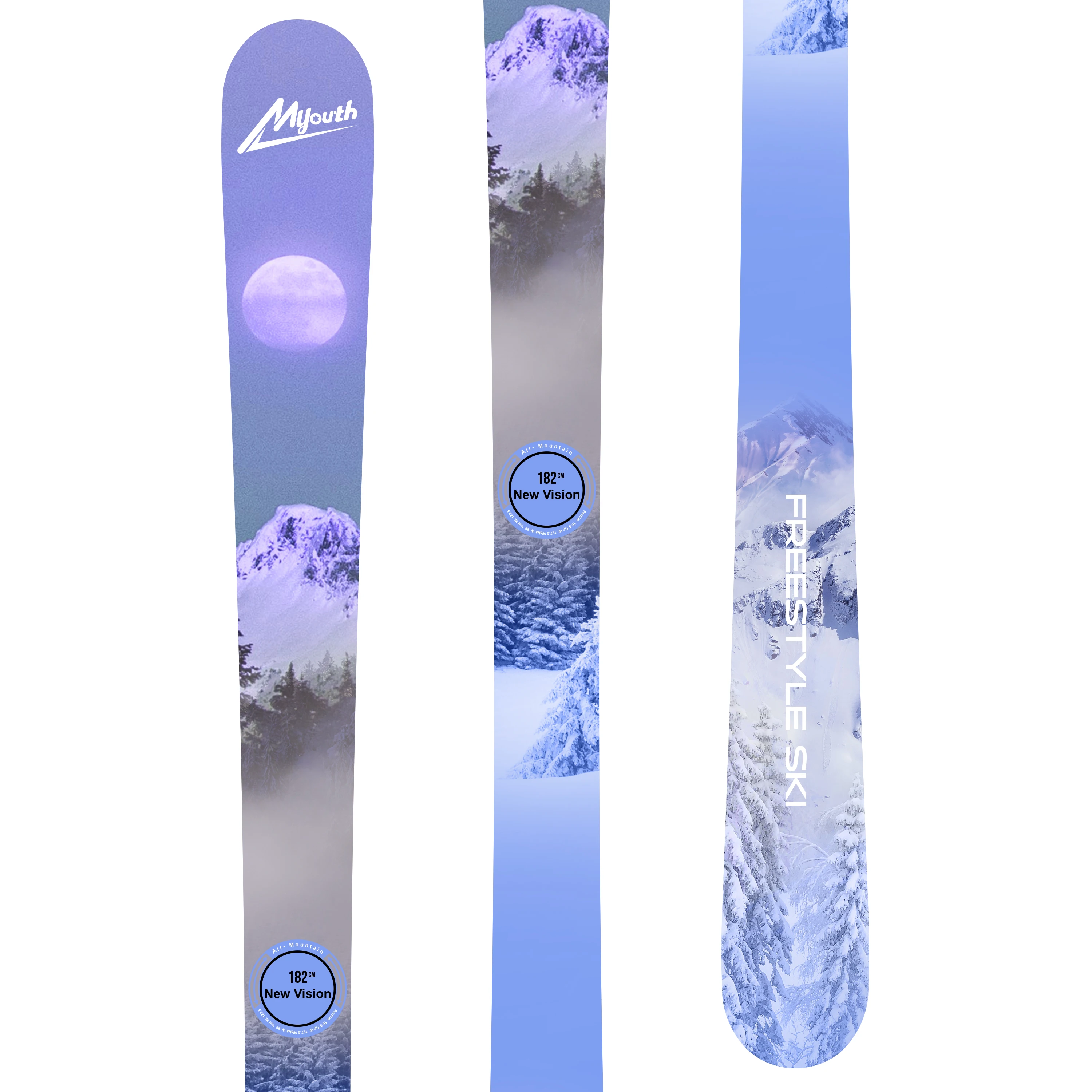 Factory Price Freestyle Twin Tip Soft Park All Mountain Alpine Ski and Snowboard Manufacturer