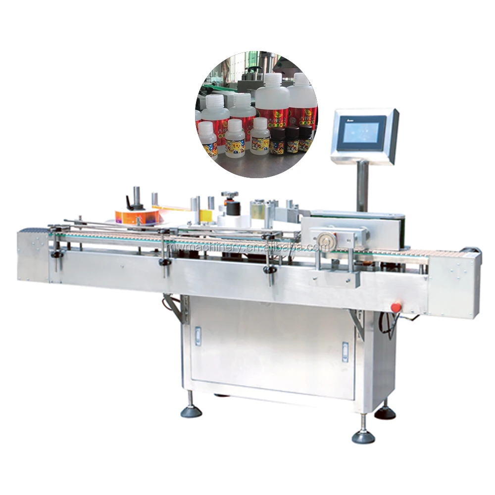 Automatic Adhesive Sticker Round Bottle Labeling Machine Bottle Label Applicator