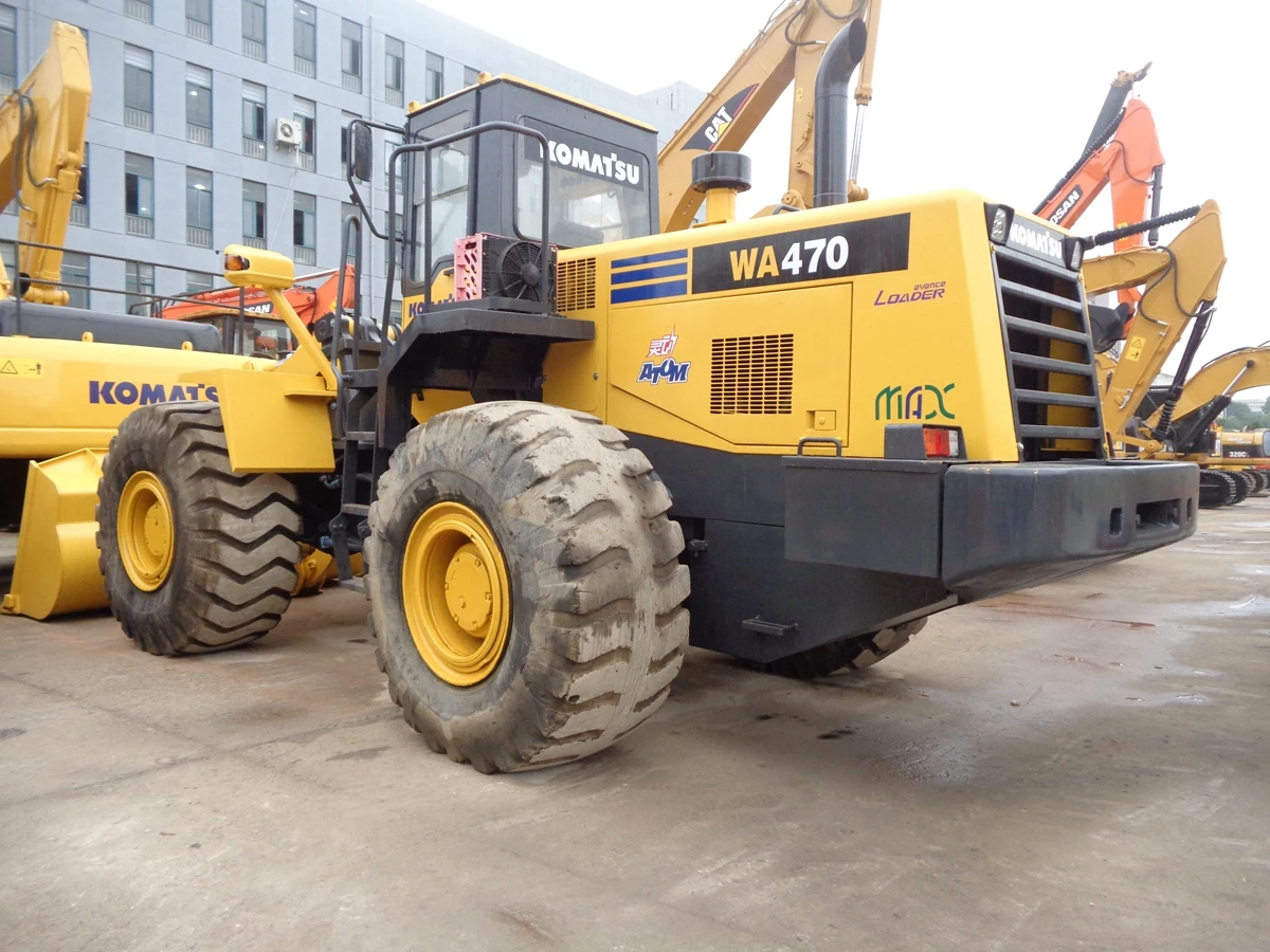 Б/у WA470 хорошая цена б/у wa470-3 Колесный погрузчик komatsu