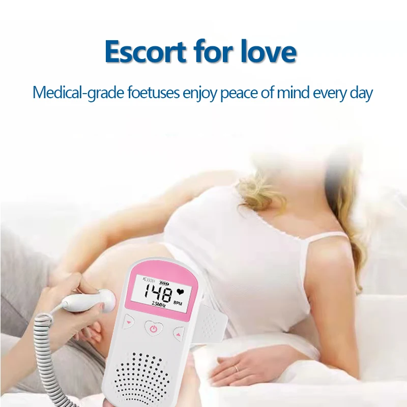 pocket  home Best Selling waterproof baby heartbeat Fetal Doppler monitor