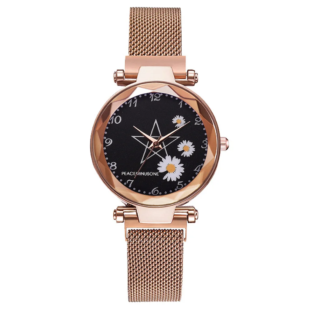 Kegllect Gold Women Watches For Ladies Gift Set Bling Diamond Watches Ladies Plastic Chronograph Clock