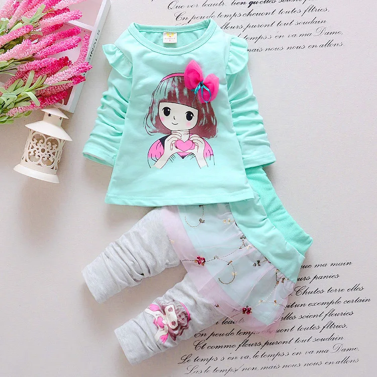 Hao Baby Children Half-Year-Old Korean New Baby Winter  Clothes Two-Piece Kids Clothing Suit Set
