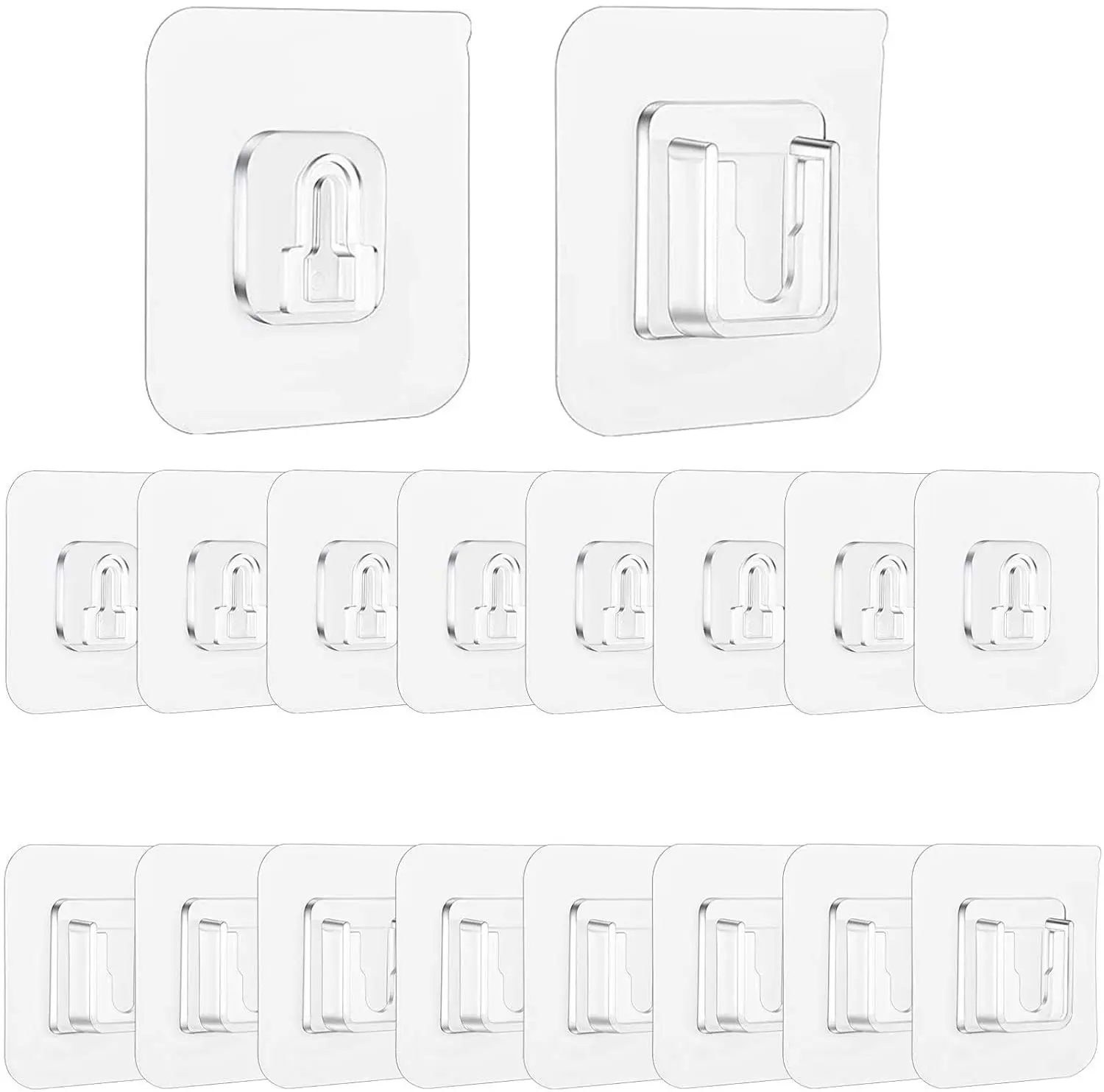 Waterproof Oil-Proof Heavy-Duty Self-Adhesive Double-Sided Wall Hooks Wall-Sticking Hooks Without Punching and Nails