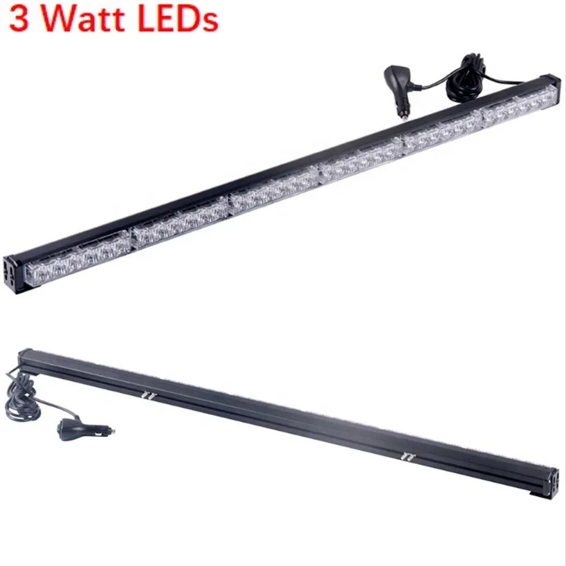 High bright 3 watt 6*6 modules led flash strobe bar light truck car traffic advisor strobe lightbar led warning light bar