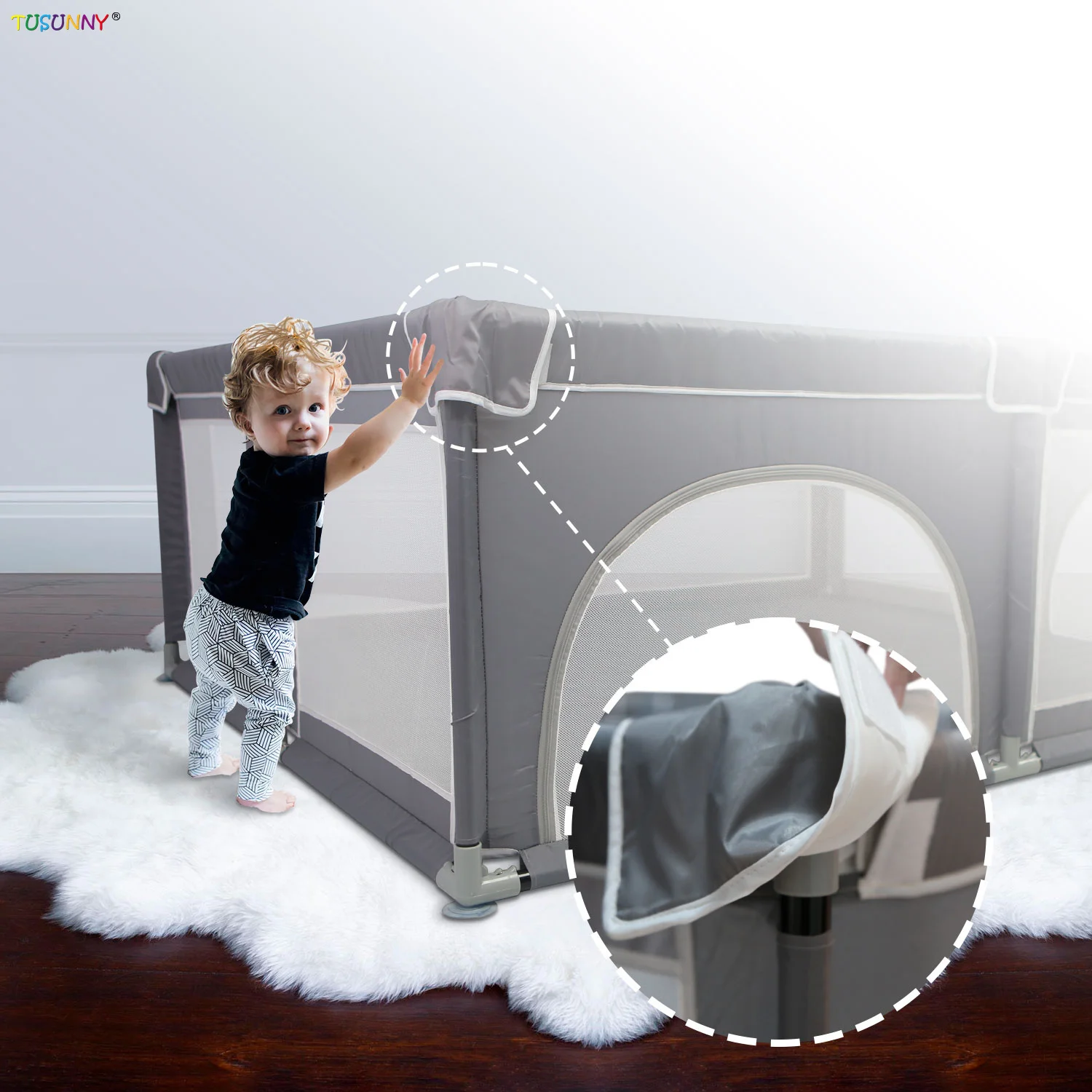 Portable Safety Playard Folding PlayPen for Infant Baby
