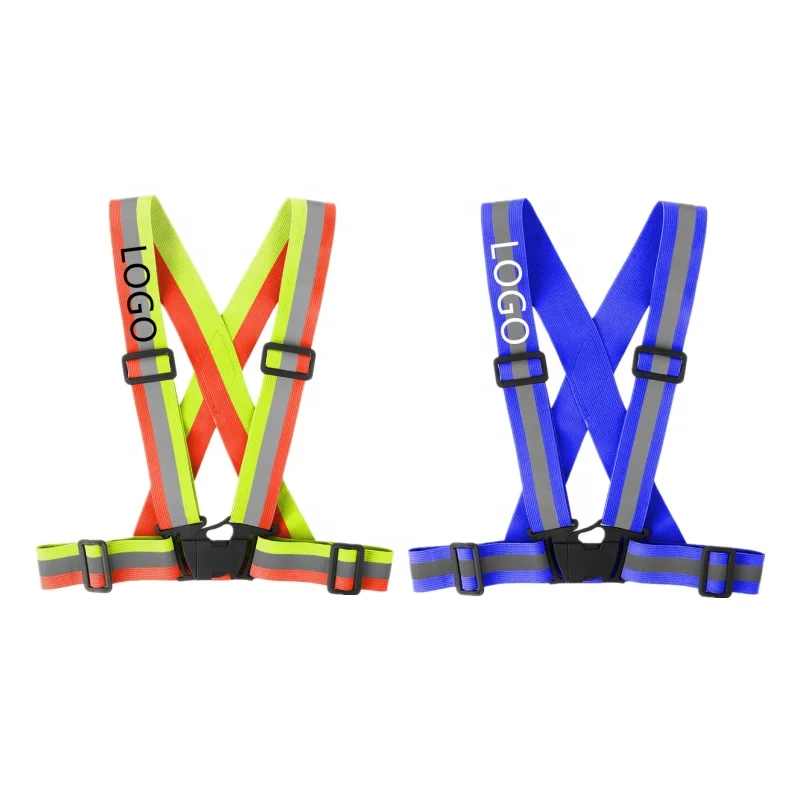 Fast Customization Multi Colors Hi Vis Adjustable Belt Reflective Vest Safety Strap
