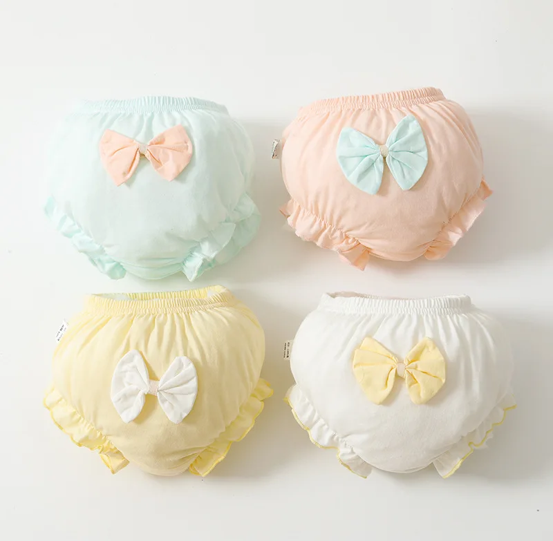 2022 spring and summer girls cute pattern underwear cotton baby underwear bread panties
