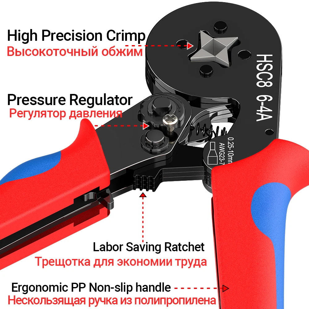 AWG23-7 Wire Crimping Tool Kit Ferrule Crimping Tool Kit Crimper Plier Set with 1200PCS Wire Terminals