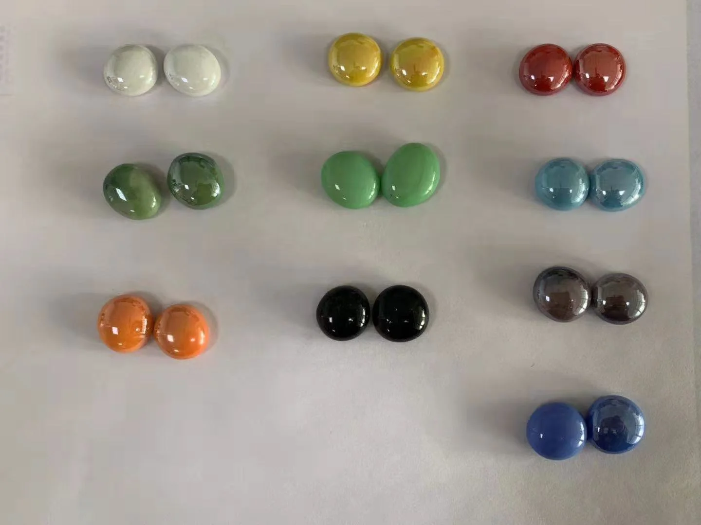 17-19mm Decoration Landscaping Flat Round Glass Pebble