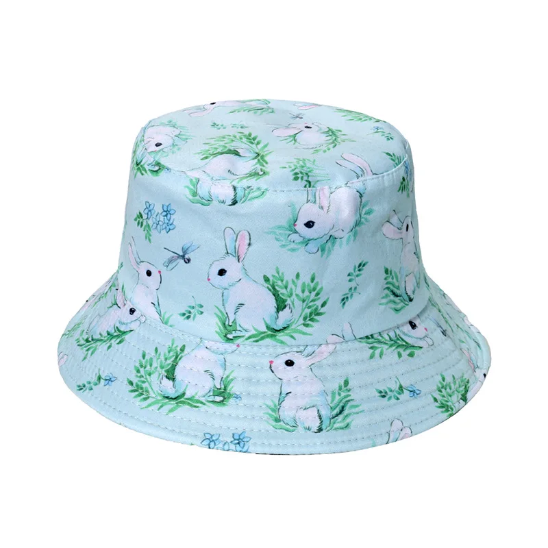 Custom Logo All-Print Fisherman Bucket Hat Reversible Sublimated Embroidery Cap Velour Casual Halloween Gifts Cartoon Leaf