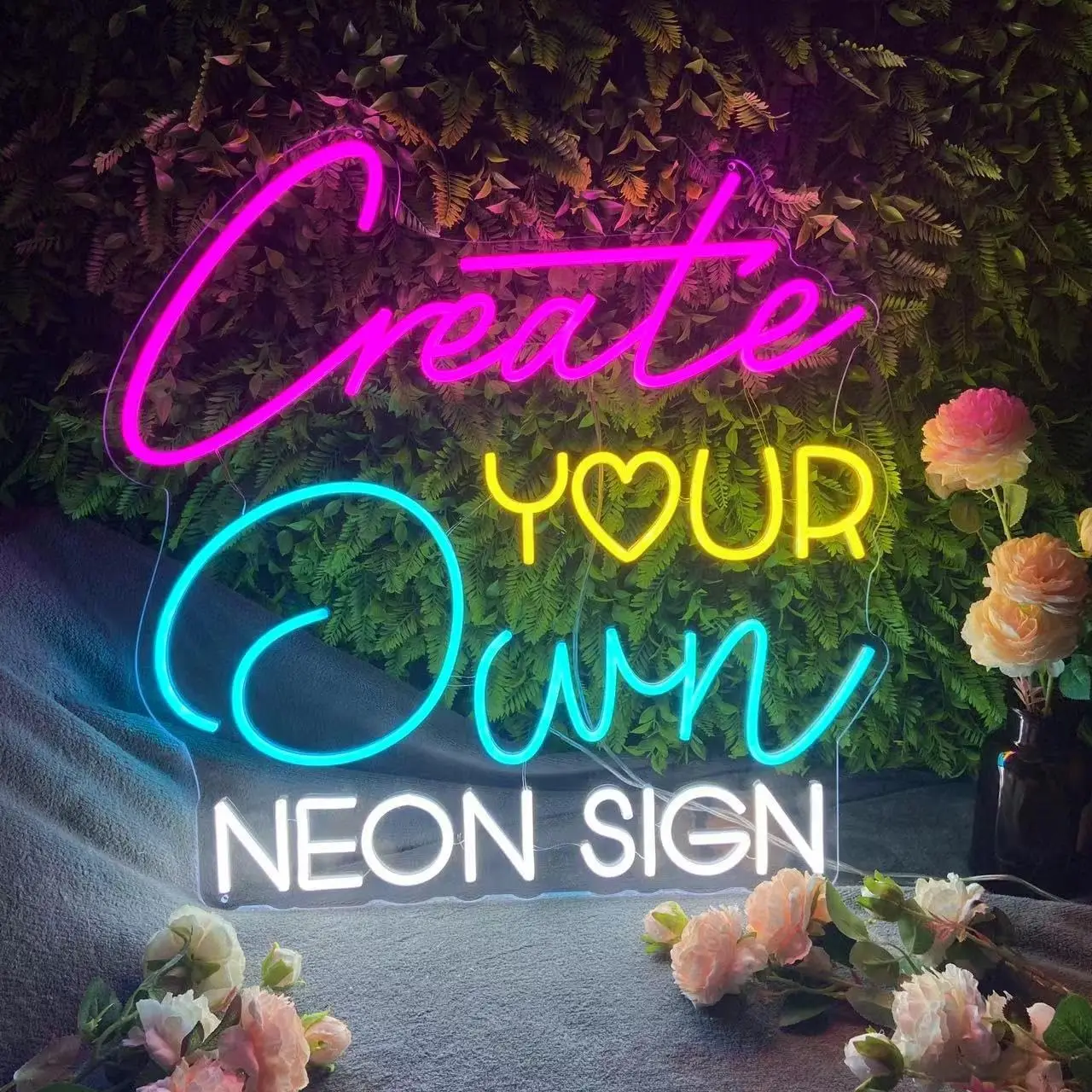 FLUO Dropshipping Free Design Custom Led Neon Light Neon Sign Custom Led Neon Light Logo Sign For Bedroom Birthday Party Home