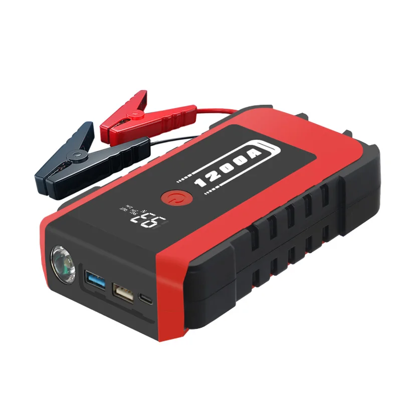 18000mAh  1200A 12V Starting Device Power Bank Car Battery Booster Charger Portable Car jump Starter With Air Compressor