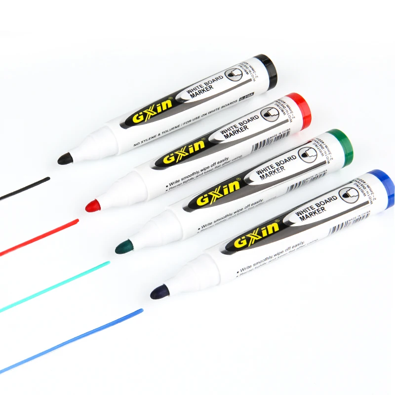GXIN G-210A Custom Logo Nib 4 colors white board marker high quality easily erasable factory supplier whiteboard marker pen