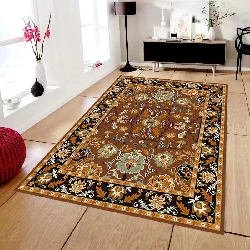 Factory wholesale carpet manufacturers custom living room luxury persian home crystal velvet printing carpet and rug tapis