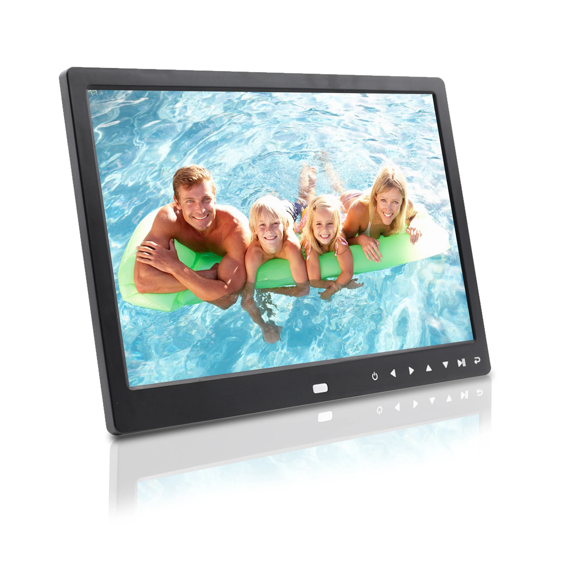 Цифровая фоторамка 12,1 дюйма, электронная цифровая фоторамка, видеоплеер, автовоспроизведение видео и изображения X