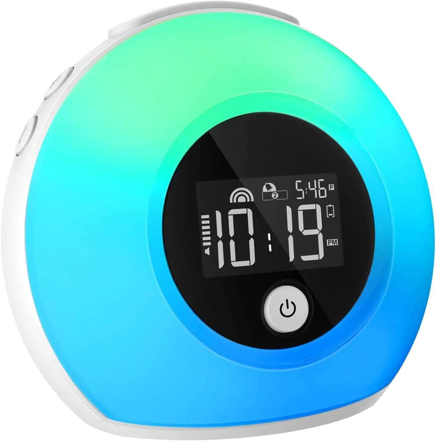 Alarm Clock for Kids Bedrooms Music Wake Up Light with Bluetooth Speakers Dimmable Color Changing Night Light Alarm Clocks