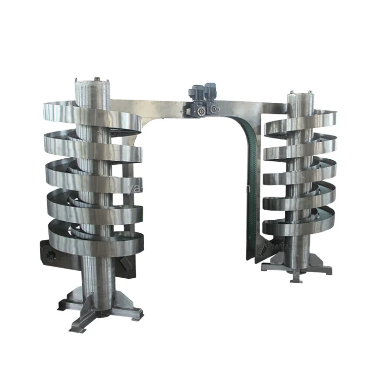 Hot Sale Chain With Rubber Top Spiral Conveyor For Automobile Industry Spiral Vertical Elevating Conveyor