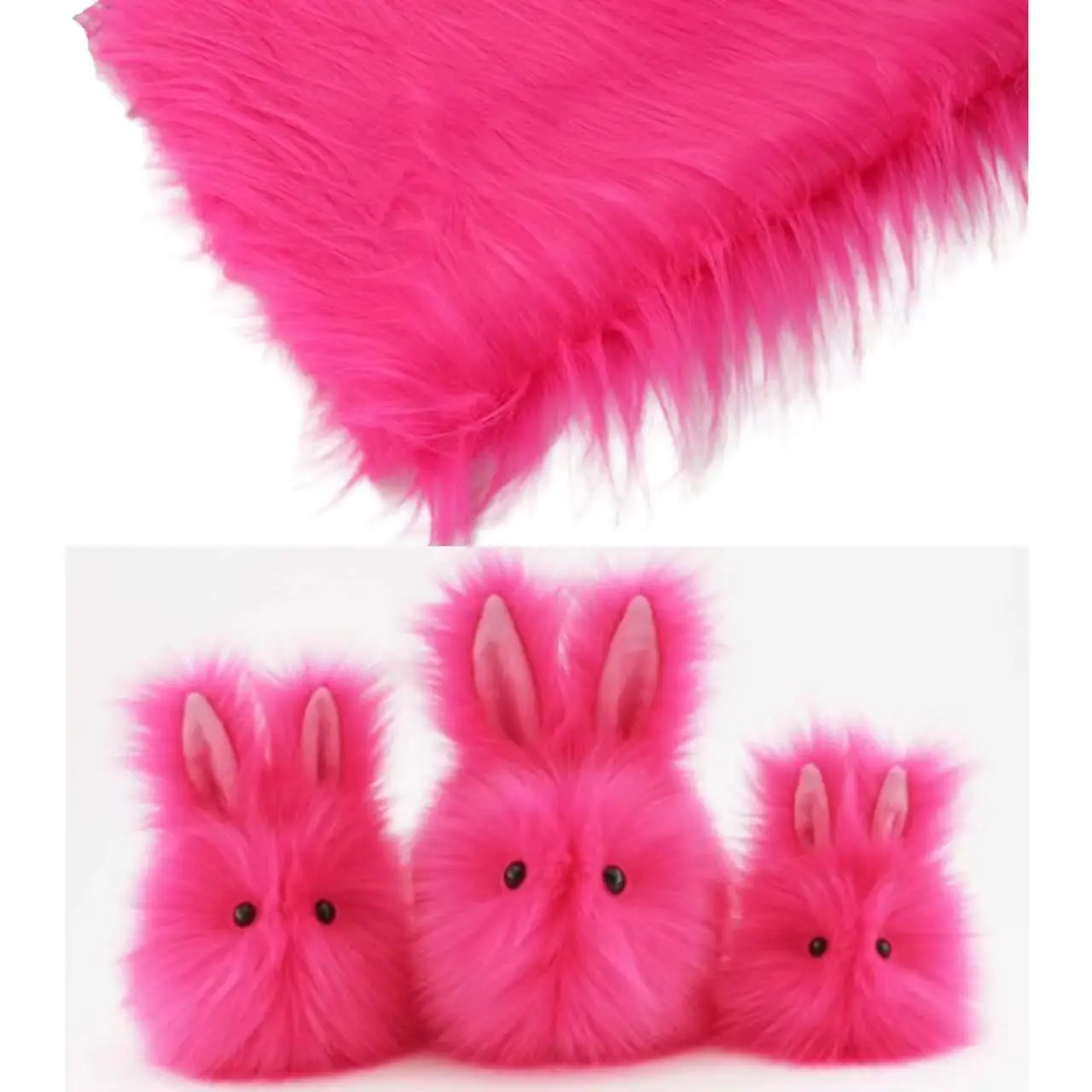 10cm pile length Soft Synthetic Plush Shaggy Faux Fur for Plush Toys