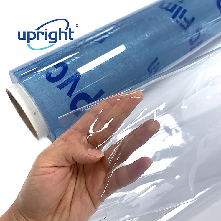 Upright  flexible plastic sheet waterproof transparent clear soft  pvc sheet roll for bookcover