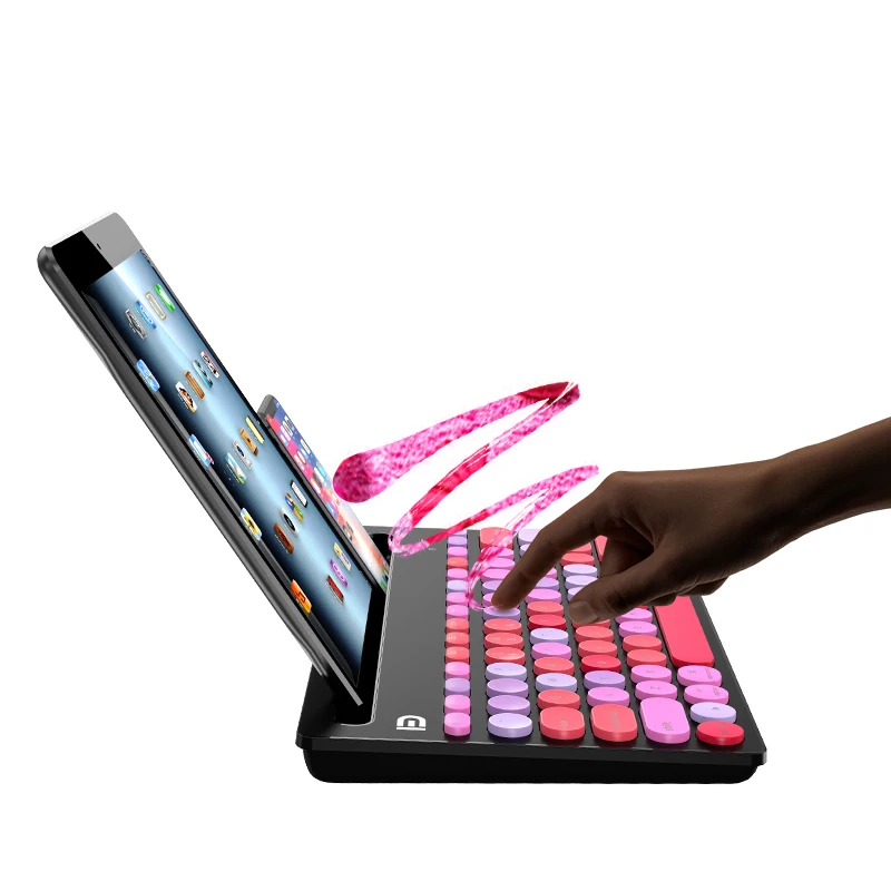 High Quality Colorful Wireless 2.4Ghz BT 3.0+5.0 Keyboard For Laptop And PC
