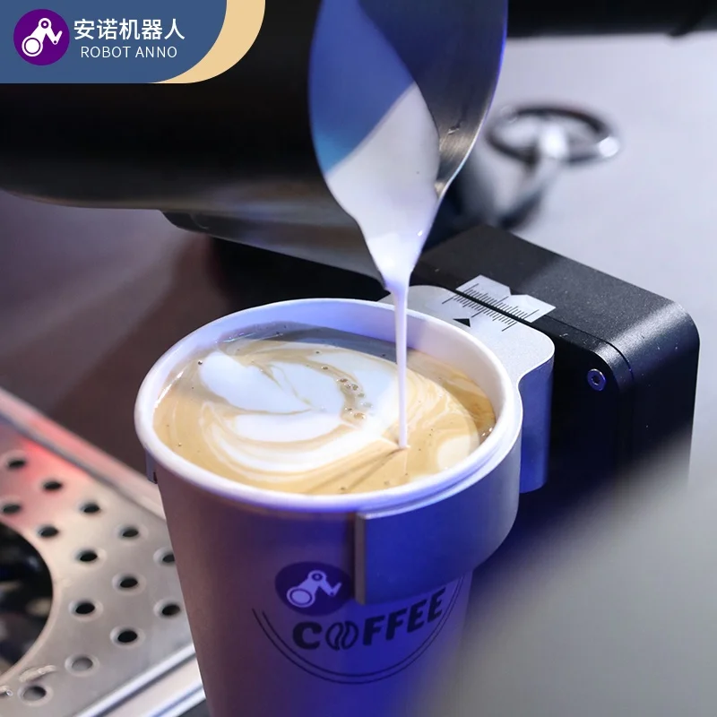 Coffee Latte Art Making Machine Single Robot Arm Barista Coffee Machine For Business