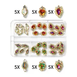 New Design Nail Art Rhinestones Decorations 3D Bear Nail Art Sticker Crystal Diamond Luxury Metal Alloy Nail Charms