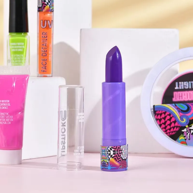 Kids Fluorescent Light Makeup Kit Makeup Set Toy Cosmetic Beauty Set For Kids Washable Real Makeup Girl Toy