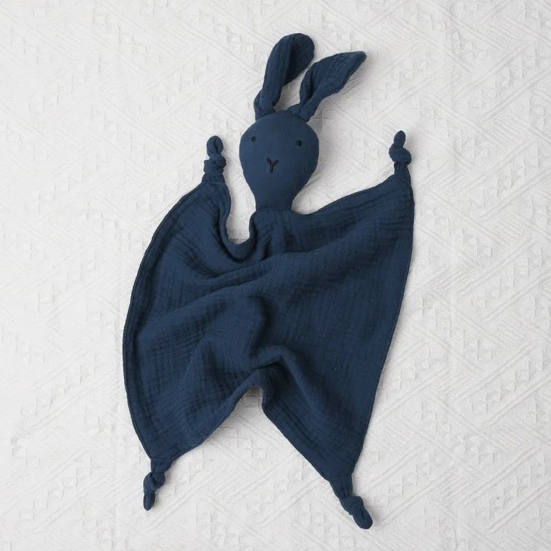 New Arrivals 100% Cotton Gauze Animal Bunny Plush Toys Super Soft Baby Comforter Toy Newborn Baby Security Blanket