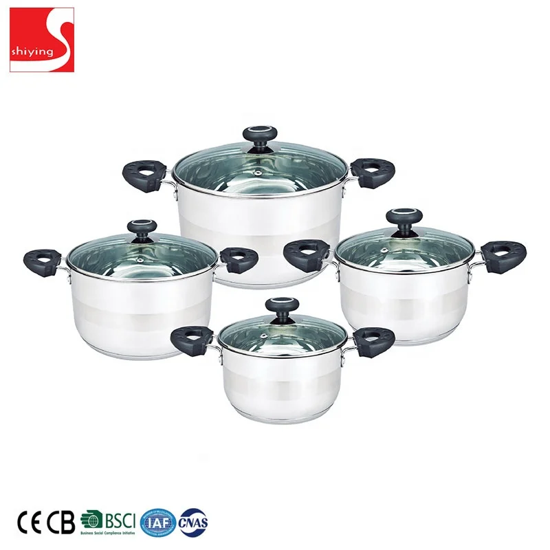 SY-кухонная утварь Оптовая продажа фабрики посуда из нержавеющей стали набор кастрюль и сковородок набор
