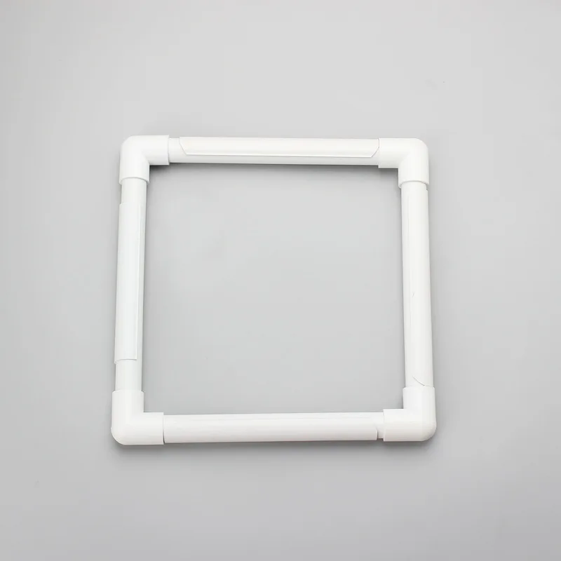 Plastic Cross Stitch Frame Square Embroidery Hoop White DIY Sewing Tools Sewing Hoop Handhold Craft Clip Embroidery Snap Frame
