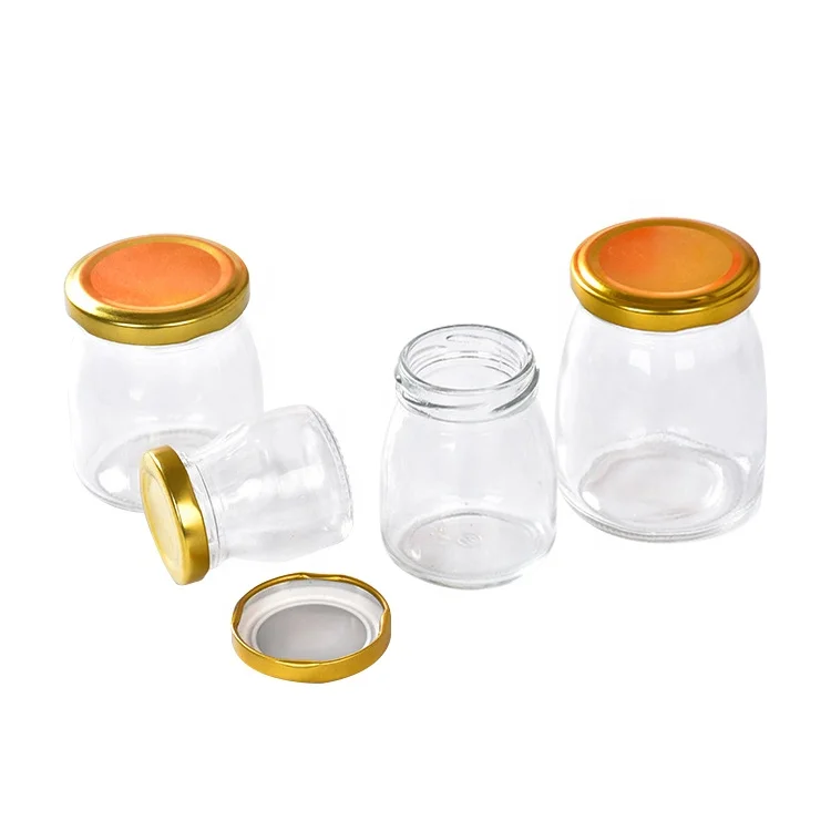 Ru Star Clear Round 100ml 150ml Glass Storage Jar For Caviar Herb Pepper Chili Powder Oatmeal Coffee Bean