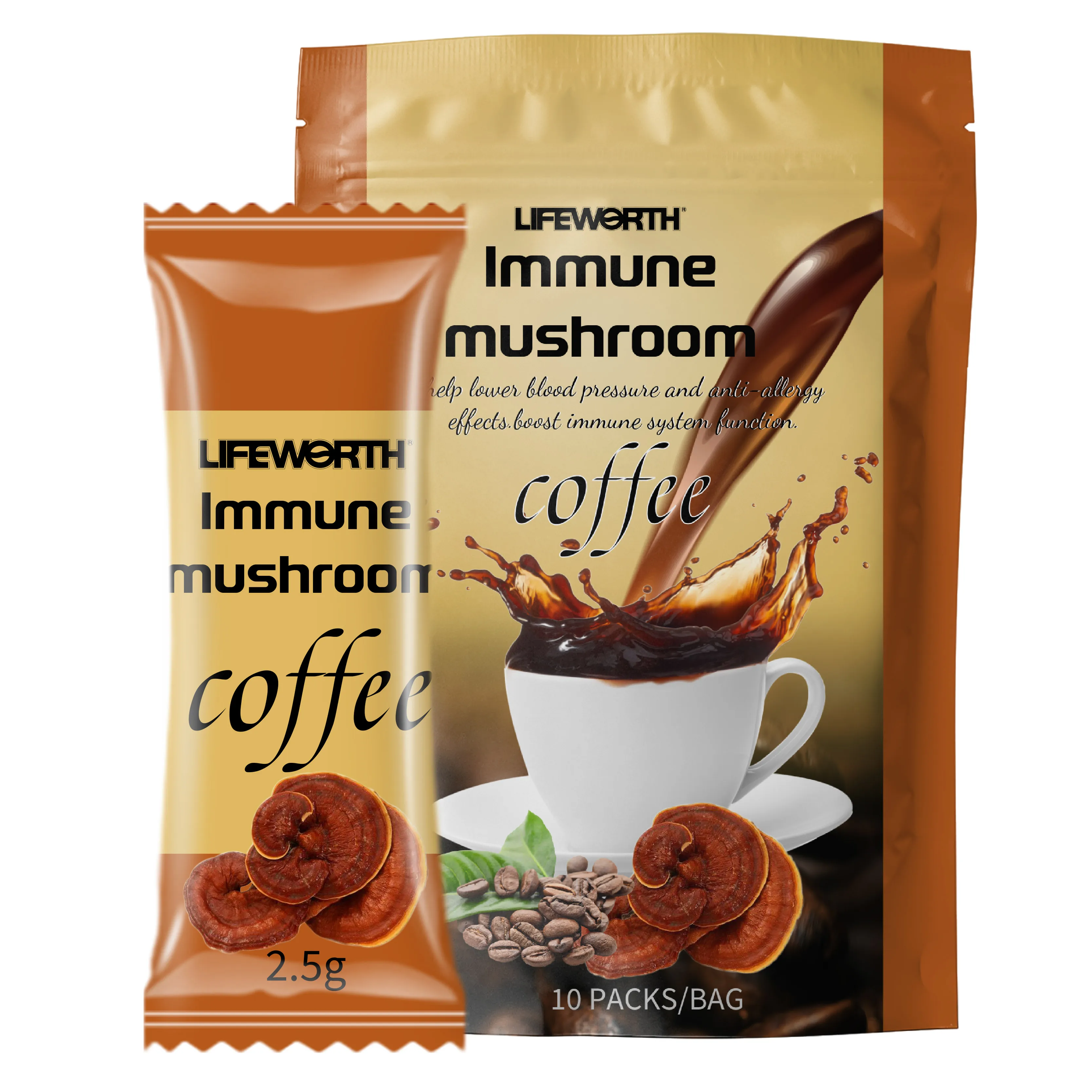 Экстракт LIFEWORTH Chaga органический растворимый грибной кофейный порошковый мешок оптовая продажа