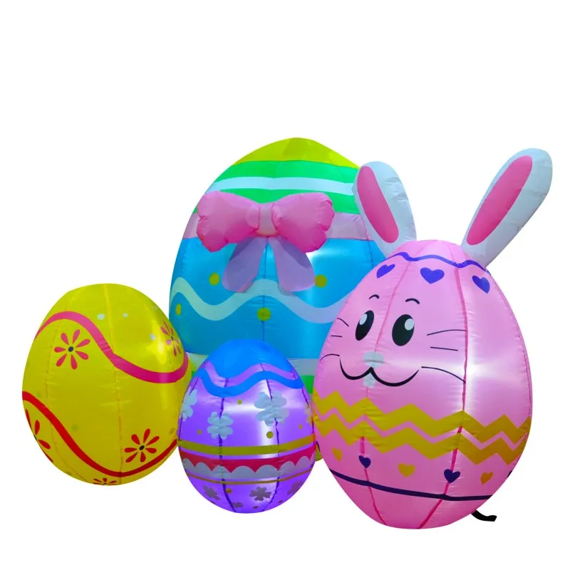 5FTL Rabbit Easter Color Eggs Home Decorations holiday Inflatables For Easter Day party
