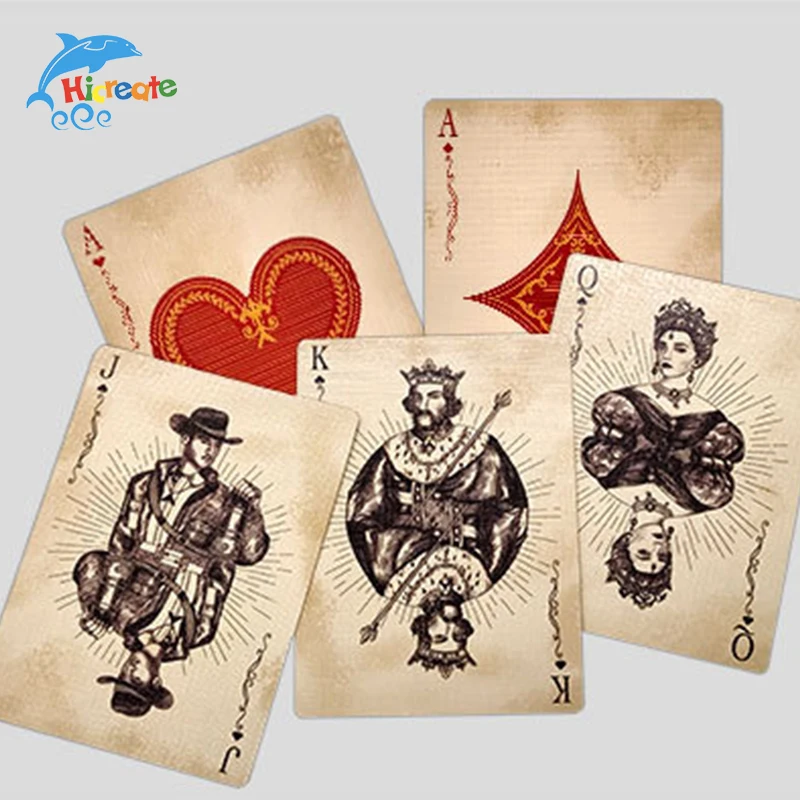 Black Both Sides Custom Printed Card Game Paper Playing Cards Poker