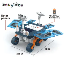 Kouyikou Science Experiment DIY Building Block Education Puzzle Car Mars Rover Model Solar Space Toys Car Gift for Kids