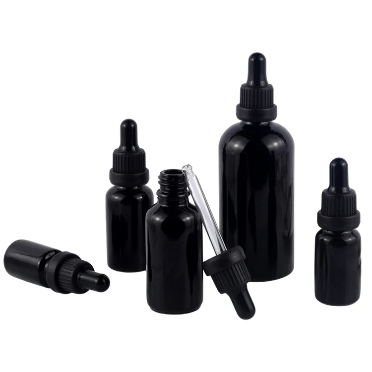 Custom Luxury Clear Frosted Dropper Serum Glass Essential Oil Bottle Glass