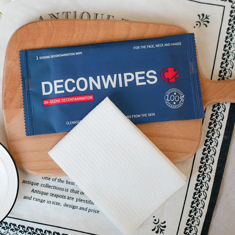 Disposable face hand wet wipes for restaurant coffee shop Pearl printing non-woven