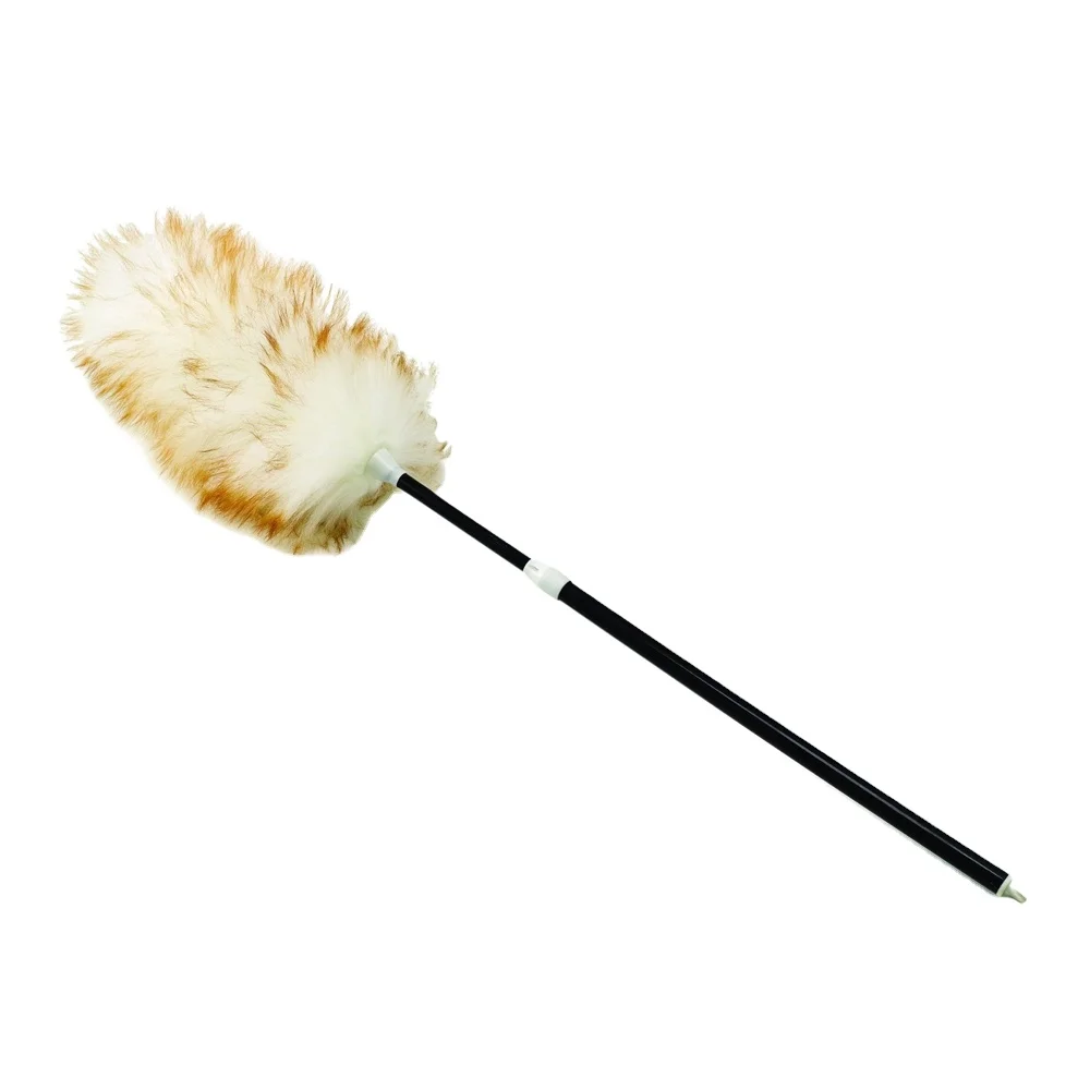 Adjustable Genuine Lambswool Fluffy duster with telescopic handle