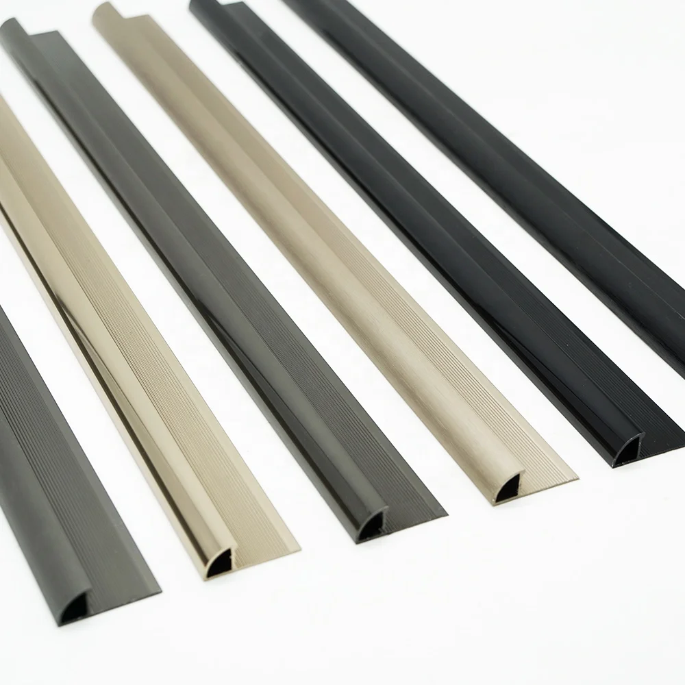 Aluminium Tile Trim Strip Round Shape Polished Profiles For Wall Decorative