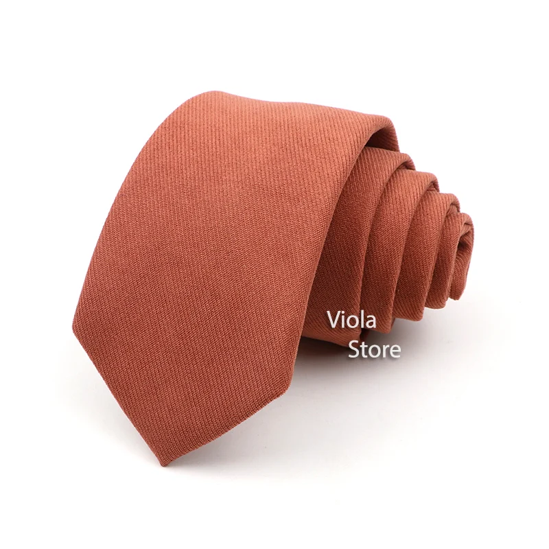 Супер мягкий хлопковый вельветовый однотонный цветной галстук 7 см мужской Красивый галстук для свадебного костюма розовый синий красный зеленый галстук подарочный аксессуар