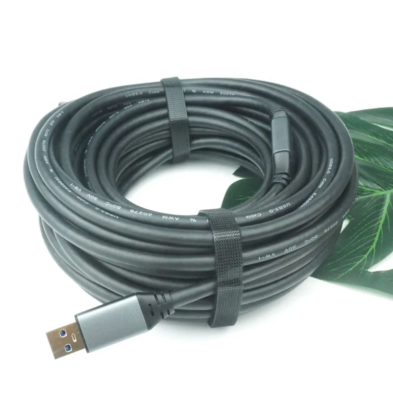 amplifier with chip usb 3.0 5Gbps  bare copper Female to male 3.0 usb extension cable cord 15m 25m 30m