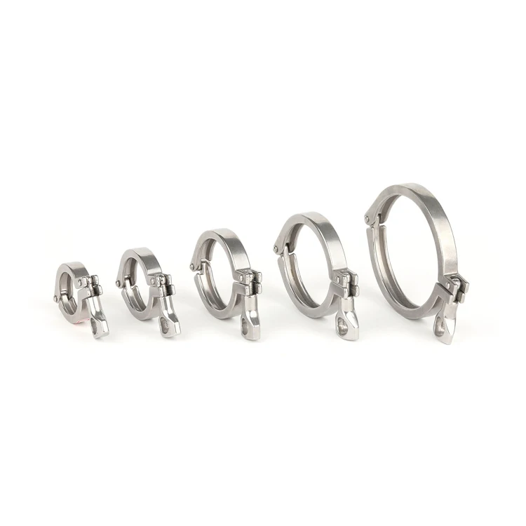 Sanitary Tube Clamp Stainless Steel ISO Three Pieces Clamp Ferrule ss clamp