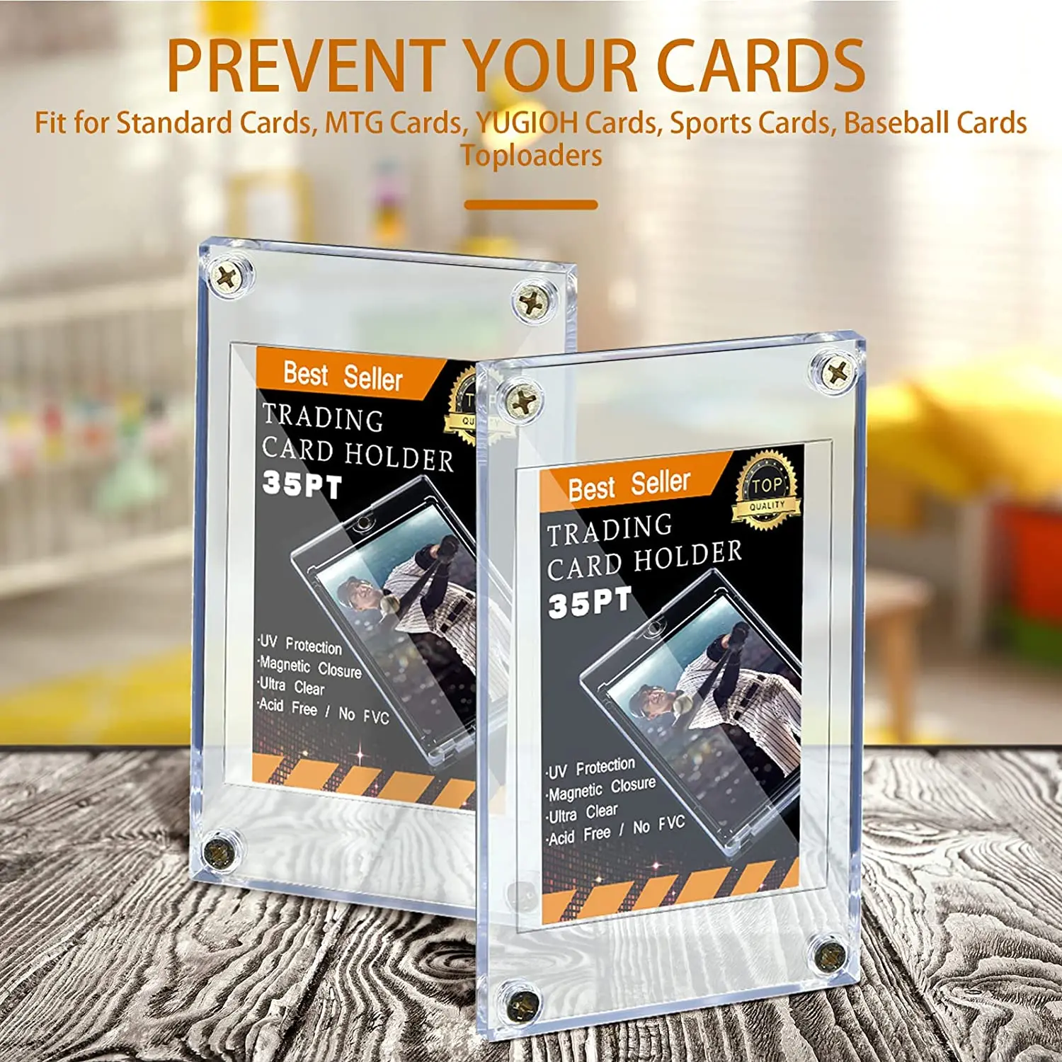 Custom  Graded Trading Card Holder With Screwdown Stand Holder Clear Card Protectors for Baseball Football Sports Card