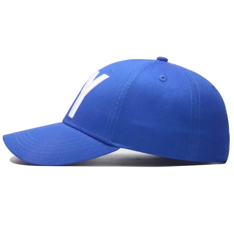 Custom 100% Cotton Unisex Hip Hop Blue One Size Fits All Baseball Caps Hat