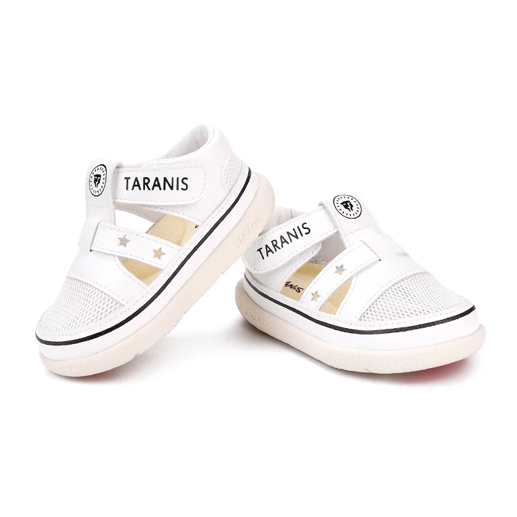 
Taranis 2021 counter with hollow mesh breathable toddler shoes soft soles baby white shoes 