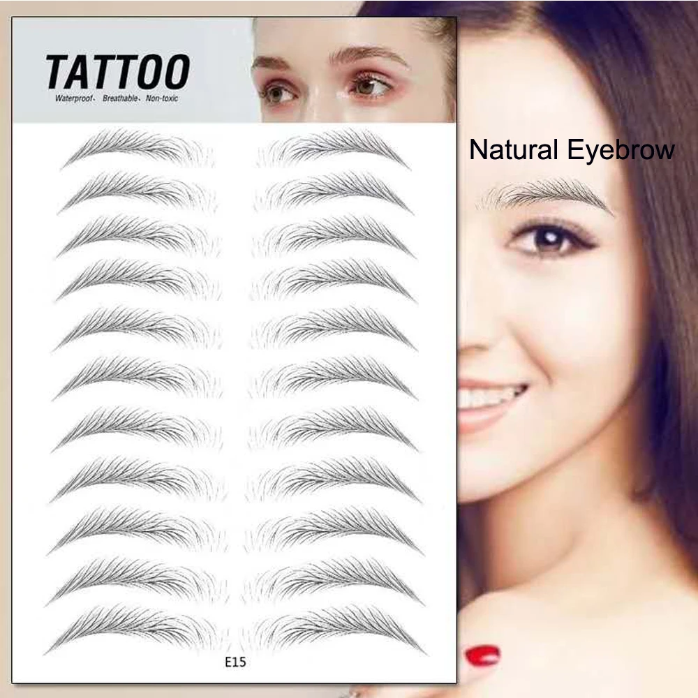 3D Disposable Simulation Brow Stamp Transfer Temporary Eyebrow Tattoo Sticker For Microblading Training