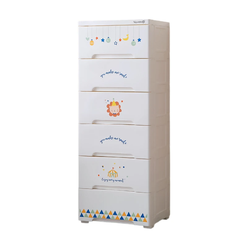 Space saving multilayer baby wardrobe plastic storage drawers white storage cabinet chest of drawers for living room household